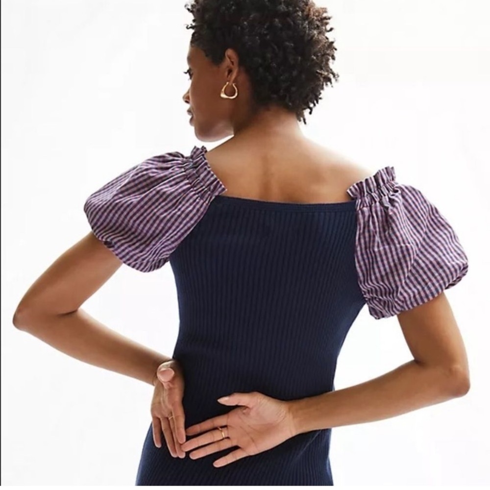 Anthropologie Maeve Puff-Sleeved Mini Dress-A197 - Picture 3 of 11